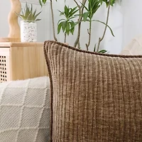Regal Home Lila Ribbed Down Alt 14x20 Rectangular Throw Pillow