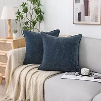 Regal Home Lila Ribbed Down Alt 20x20 Square Throw Pillow