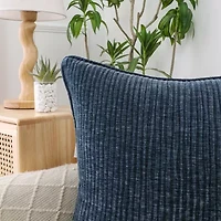 Regal Home Lila Ribbed Down Alt 20x20 Square Throw Pillow