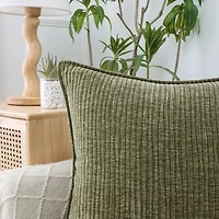 Regal Home Lila Ribbed Down Alt 20x20 Square Throw Pillow