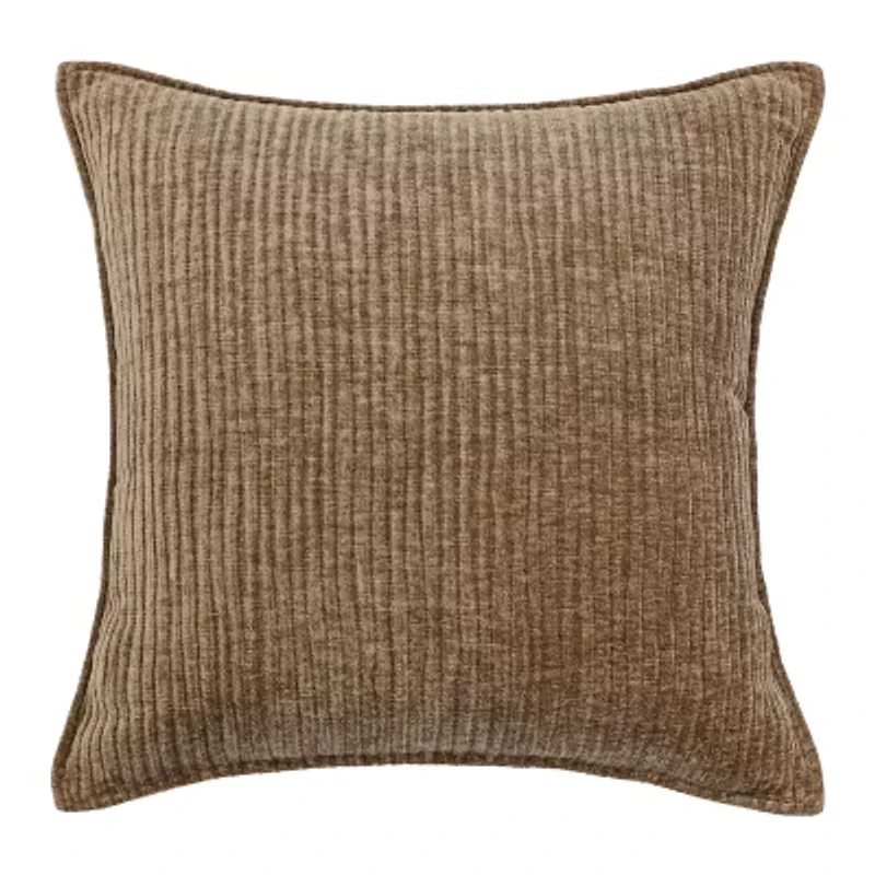 Regal Home Lila Ribbed Down Alt 20x20 Square Throw Pillow