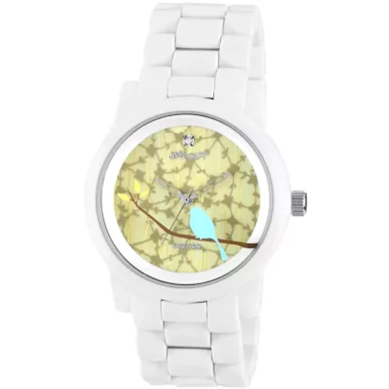 Sprout® Eco-Friendly Womens Bird White Corn Resin Bracelet Watch