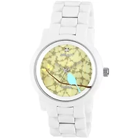 Sprout® Eco-Friendly Womens Bird White Corn Resin Bracelet Watch