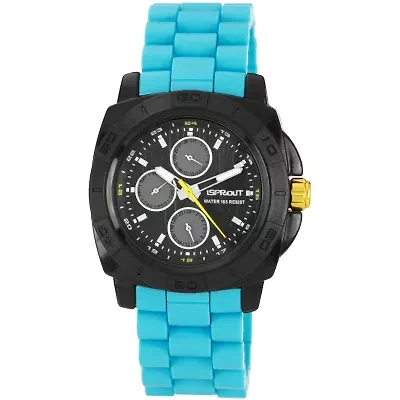 Sprout® Eco-Friendly Mens Aqua & Black Resin Multifunction Watch