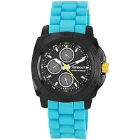 Sprout® Eco-Friendly Mens Aqua & Black Resin Multifunction Watch