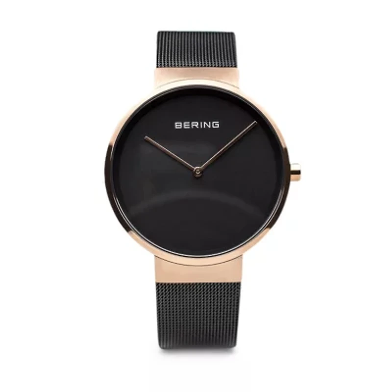 Bering Mens Two Tone Mesh Bracelet Watch-14539-166