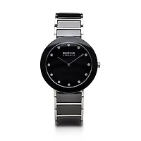 Bering Womens Black Ceramic Bracelet Watch-11435-749