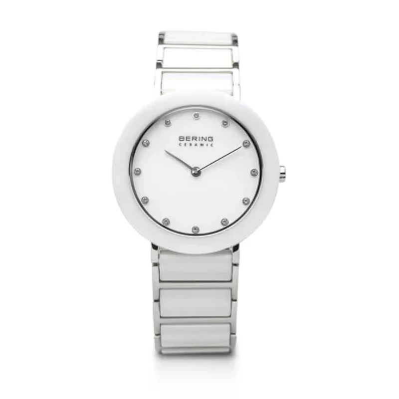 Bering Womens White Ceramic Bracelet Watch-11435-754