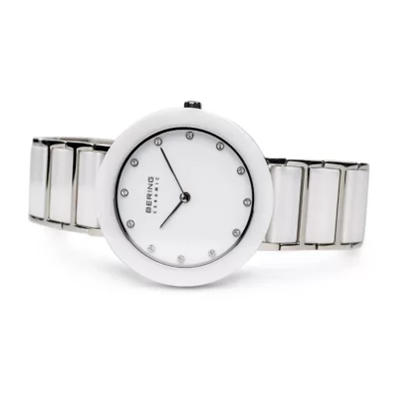 Bering Womens White Ceramic Bracelet Watch-11435-754