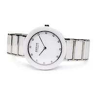 Bering Womens White Ceramic Bracelet Watch-11435-754