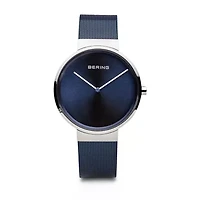Bering Mens Blue Mesh Bracelet Watch-14539-307