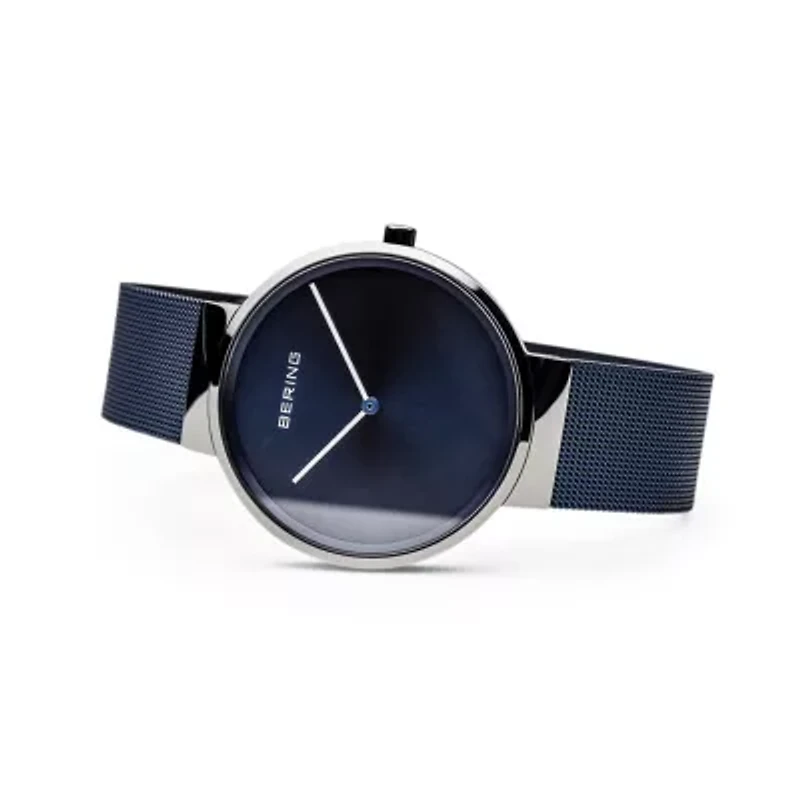 Bering Mens Blue Mesh Bracelet Watch-14539-307