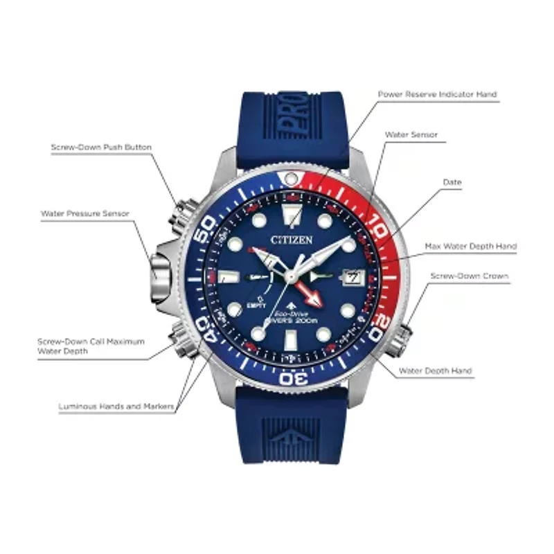 Citizen Promaster Aqualand Mens Blue Strap Watch Bn2038-01l