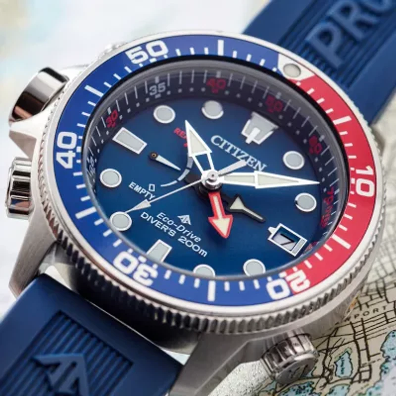 Citizen Promaster Aqualand Mens Blue Strap Watch Bn2038-01l