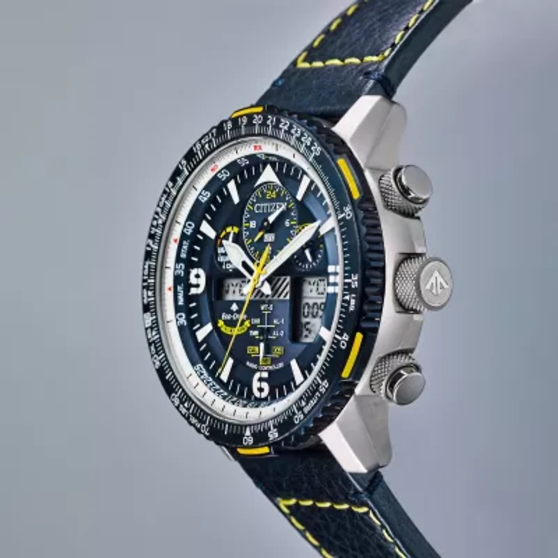 Citizen Promaster Skyhawk A-T Mens Blue Leather Strap Watch Jy8078-01l