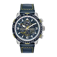 Citizen Promaster Skyhawk A-T Mens Blue Leather Strap Watch Jy8078-01l