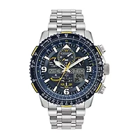 Citizen Promaster Skyhawk A-T Mens Silver Tone Stainless Steel Bracelet Watch Jy8078-52l