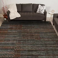 Amer Rugs Leighdyn Mara Geo Linear Geo Linear Hand Knotted Indoor Rectangular Accent Rug