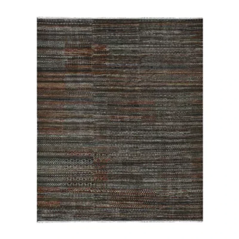 Amer Rugs Leighdyn Mara Geo Linear Geo Linear Hand Knotted Indoor Rectangular Accent Rug