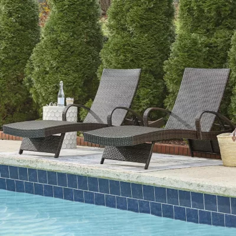 Signature Design by Ashley® Kantana Resin Wicker Chaise Lounge - Set of 2