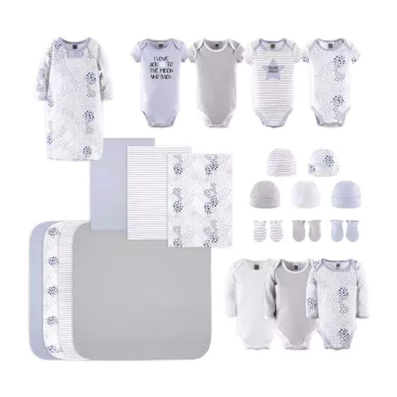 The Peanutshell 0-3m To The Moon Baby Boys 23-pc. Baby Clothing Set