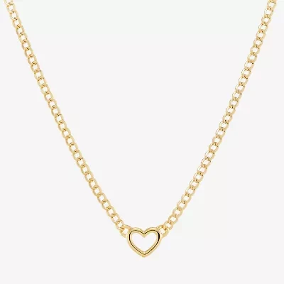 Gold Addiction Womens 14K Gold Heart 18 Inch Pendant Necklace