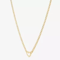 Gold Addiction Womens 14K Gold Heart 18 Inch Pendant Necklace