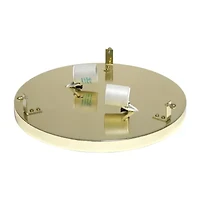 All the Rages Gold Two Light Round Flush Mount