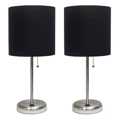 Stick Lamp with USB Charging Port Set of 2