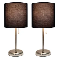 Stick Lamp with USB Charging Port Set of 2