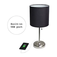 Stick Lamp with USB Charging Port Set of 2