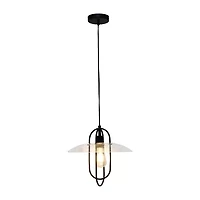 1 Light Elongated Metal Pendant