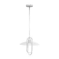 1 Light Elongated Metal Pendant