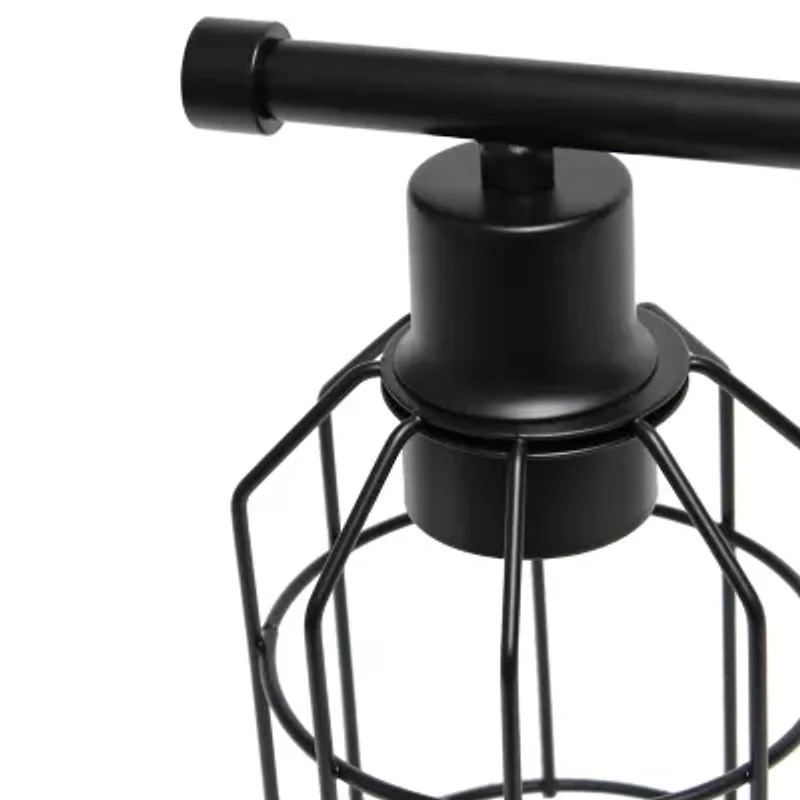 All the Rages Black Industrial Wired Vanity Light