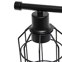 All the Rages Black Industrial Wired Vanity Light