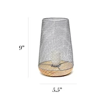 All the Rages Black Wire Mesh Uplight Metal Table Lamp