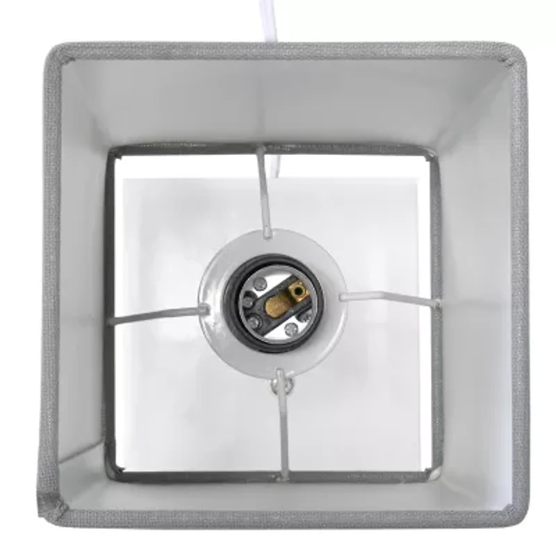 All the Rages Brushed Nickel And Brass Petite Stick Metal Table Lamp