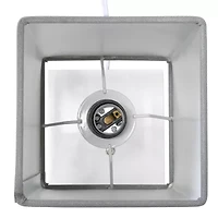 All the Rages Brushed Nickel And Brass Petite Stick Metal Table Lamp