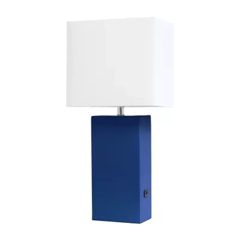 Modern Leather Table Lamp with USB