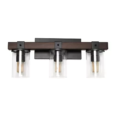 All the Rages 3-Light Vanity With Restored Wood Look Light