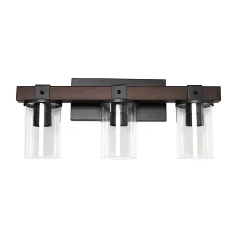All the Rages 3-Light Vanity With Restored Wood Look Light