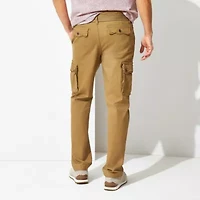 St. John's Bay Belted Mens Belted Stretch Fabric Straight Fit Cargo Pant