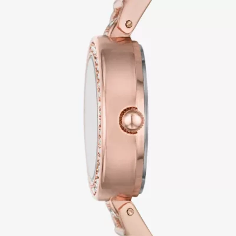 Geneva Womens Crystal Accent Rose Goldtone Bracelet Watch Fmdjm249