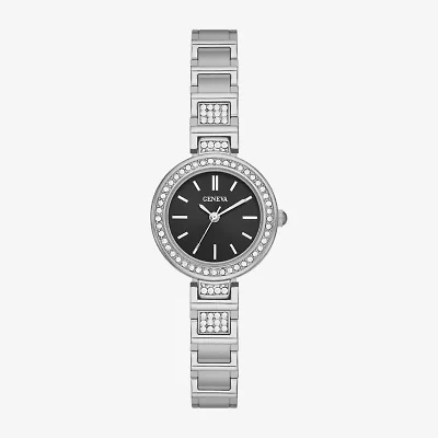 Geneva Womens Crystal Accent Silver Tone Bracelet Watch Fmdjm250