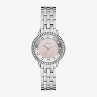 Geneva Ladies Womens Crystal Accent Silver Tone Bracelet Watch Fmdjm256
