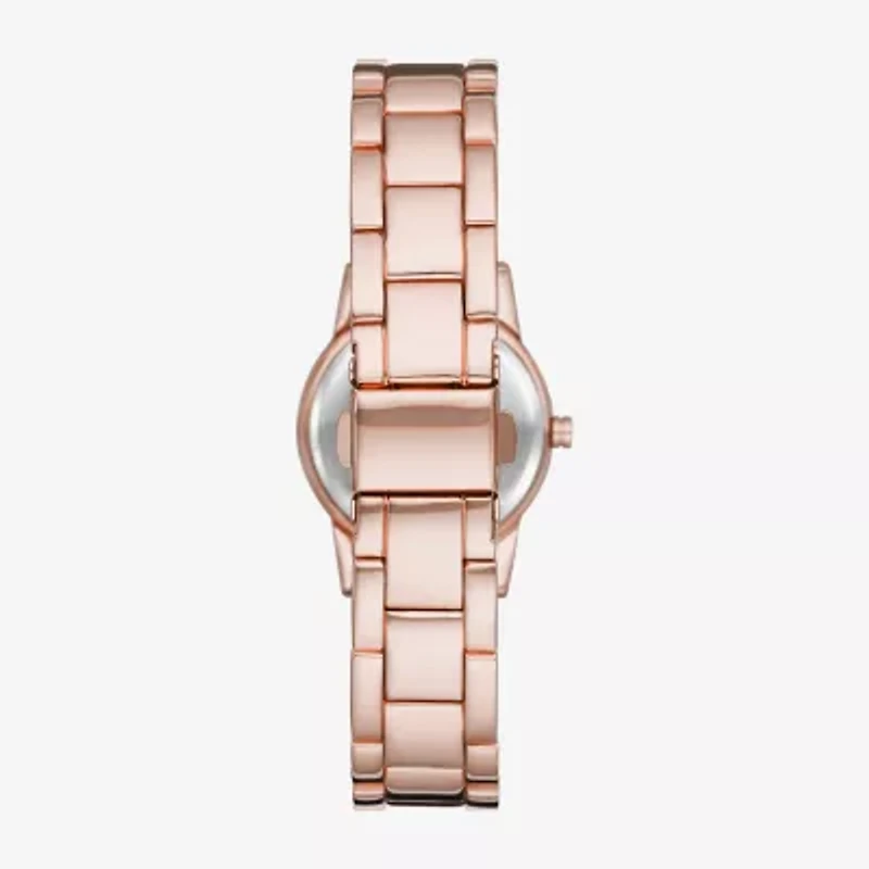 Geneva Womens Crystal Accent Rose Goldtone Bracelet Watch Fmdjm257