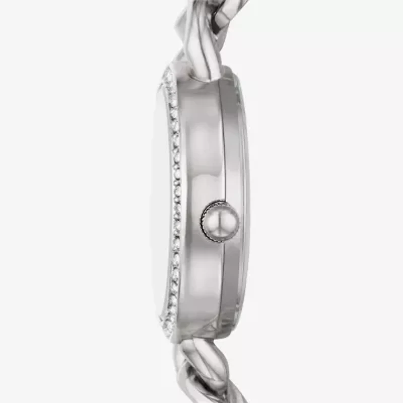 Geneva Womens Crystal Accent Silver Tone Bracelet Watch Fmdjm261