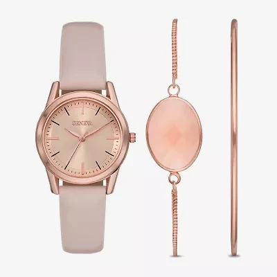 Geneva Geneva Ladies Womens Pink 4-pc. Watch Boxed Set Fmdjset703