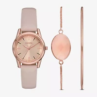 Geneva Geneva Ladies Womens Pink 4-pc. Watch Boxed Set Fmdjset703