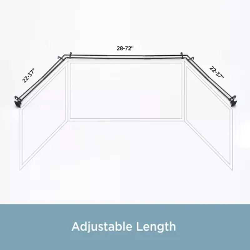 Kenney Mission Square Double Bay Window Rod